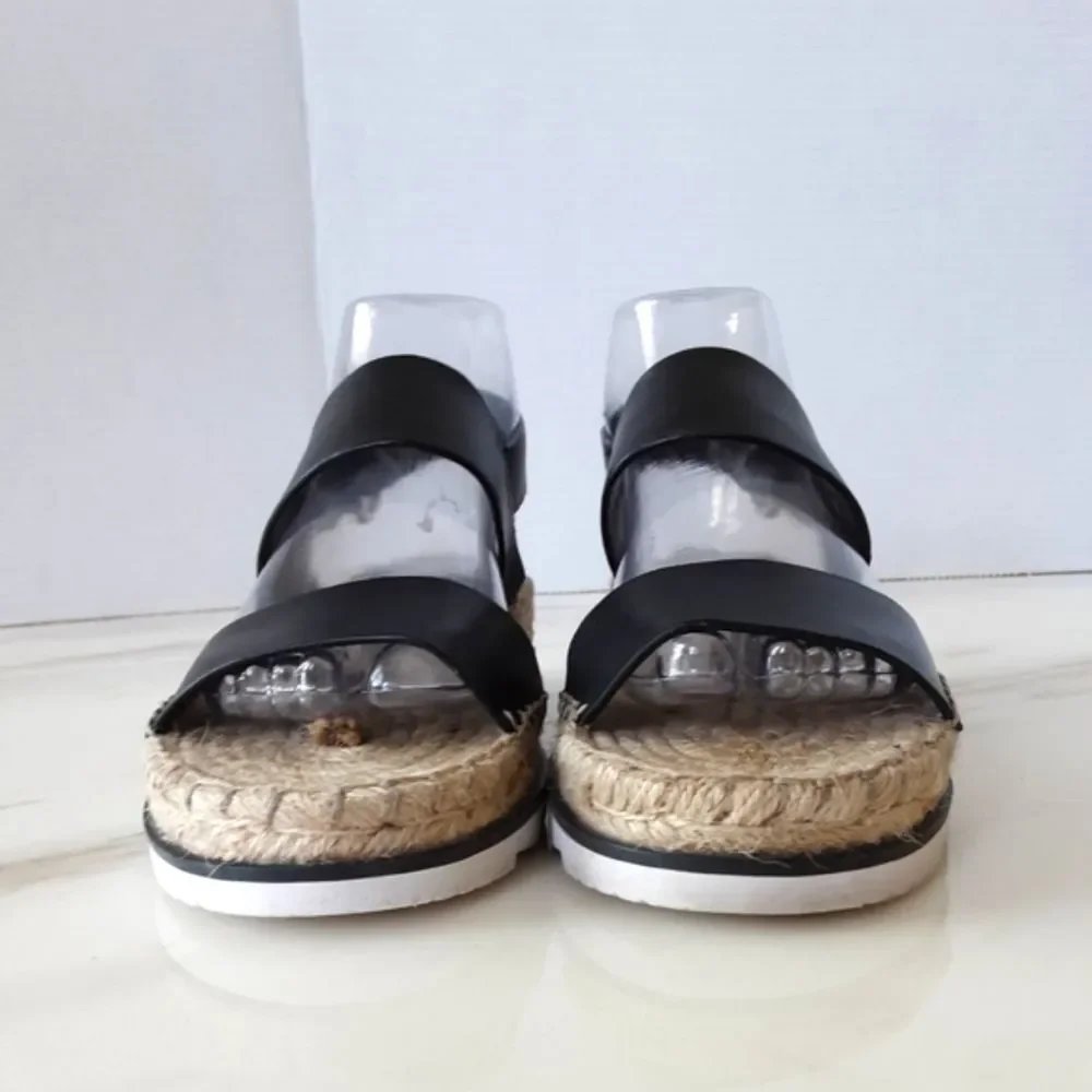MARC FISHER DOUBLE STRAP ESPARDRILLE SANDAL SZ 7.5
